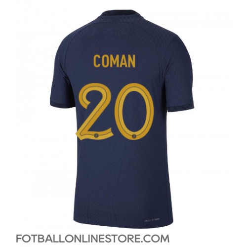 Billige Frankrike Kingsley Coman #20 Hjemmetrøye VM 2022 Kortermet